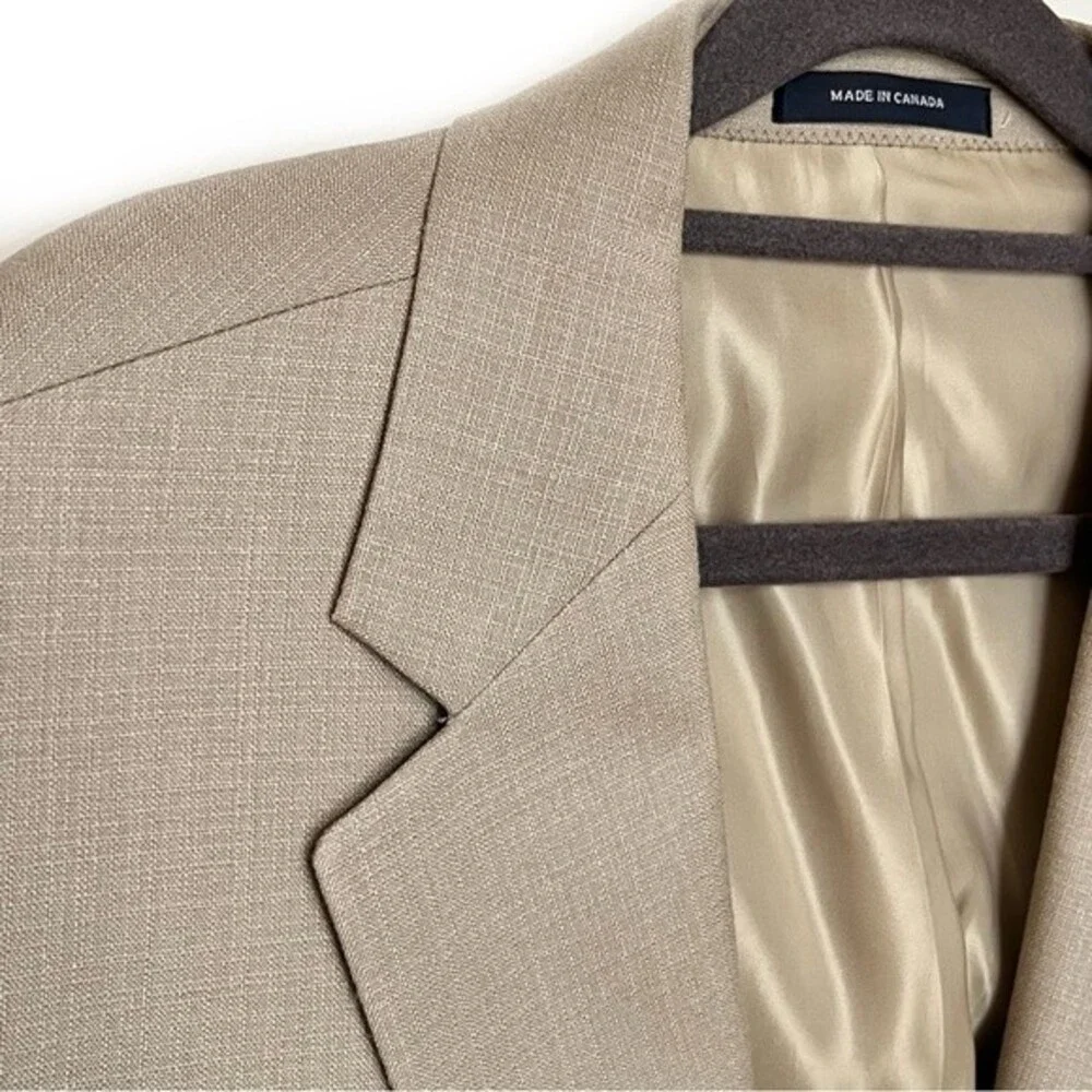RALPH LAUREN SILK WOOL BLEND TAN BLAZER MENS SIZE XL